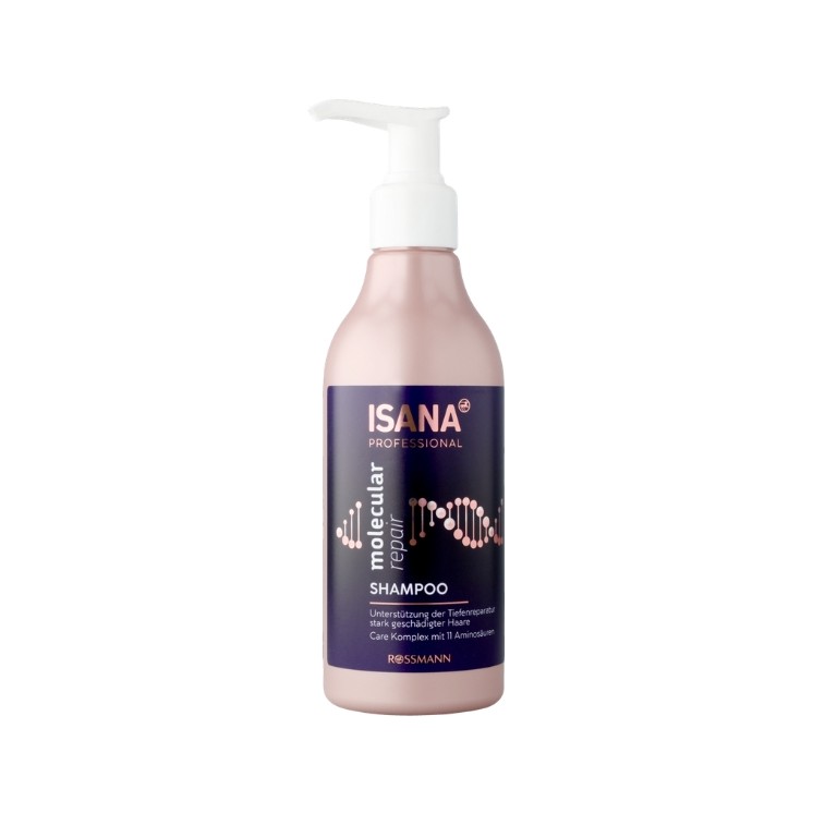 Shampoing Repair moléculaire Professional Isana pour cheveux abîmés 250 ml