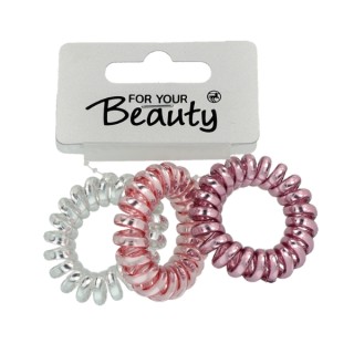 For Your Beauty Elli Rosa Matt Hair Ties 3 pieces