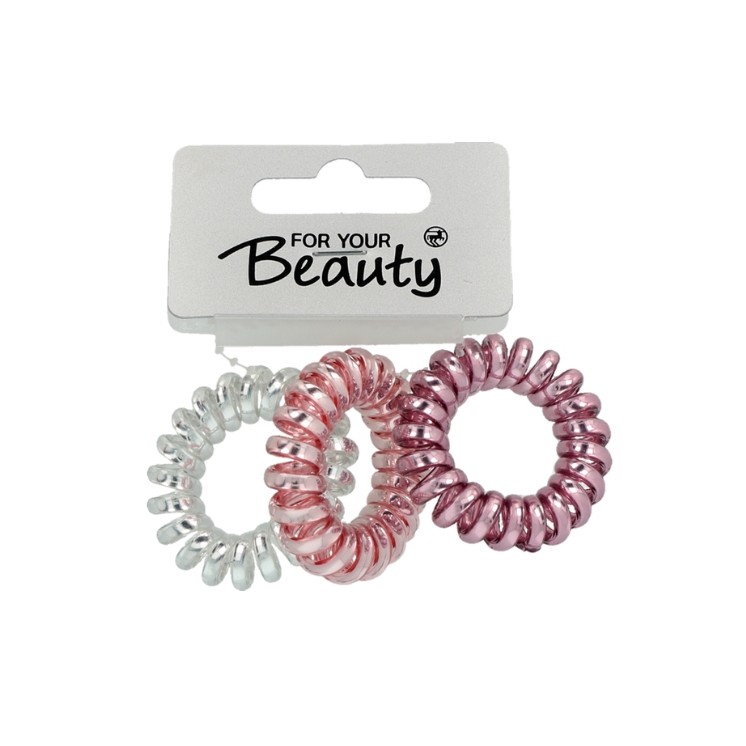 For Your Beauty Elli Rosa Matt Hair Ties 3 pieces