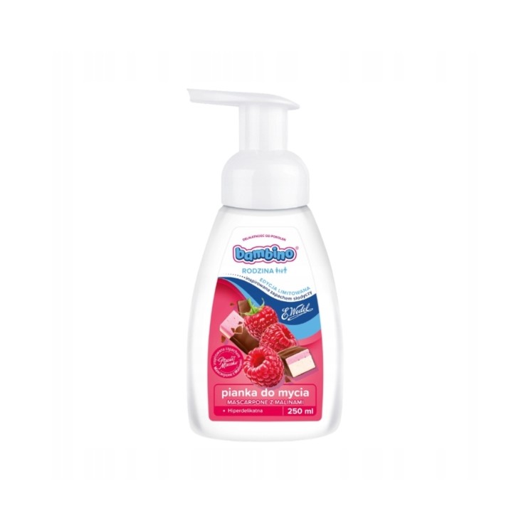 Mousse nettoyante Bambino Rodzina Mascarpone à la framboise 250 ml