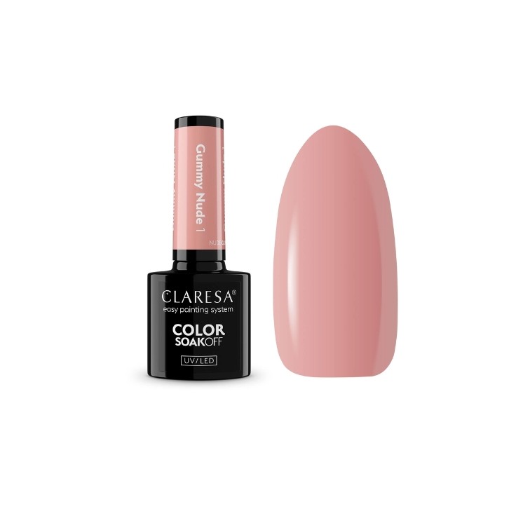 Vernis à ongles hybride Claresa Nude Glow Gummy Nude /1/ 5 g
