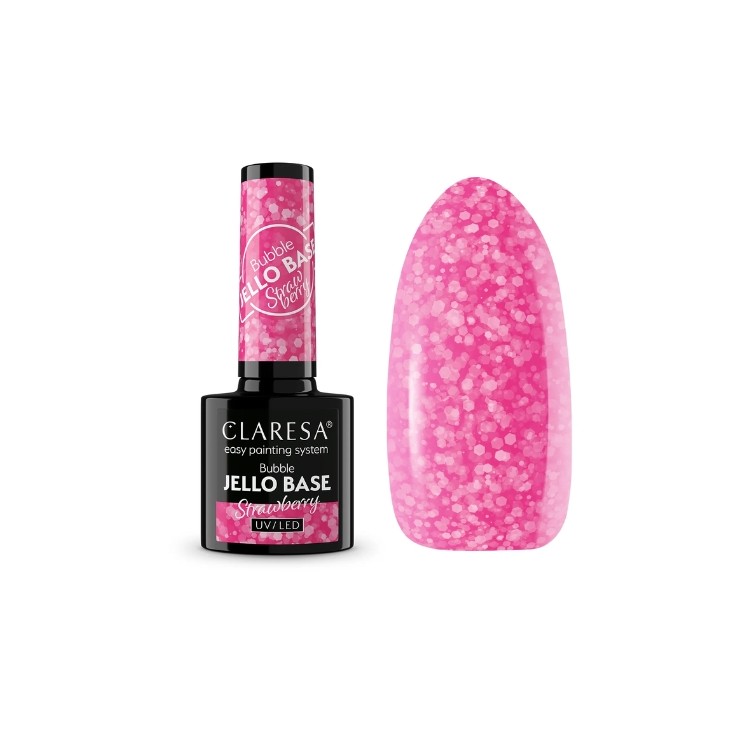 Claresa Bubble Jello Base Base pour Ongles Strawberry 5