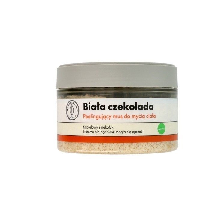 Manufaktura Piękna Mousse nettoyante exfoliante pour le corps au chocolat blanc 250 g