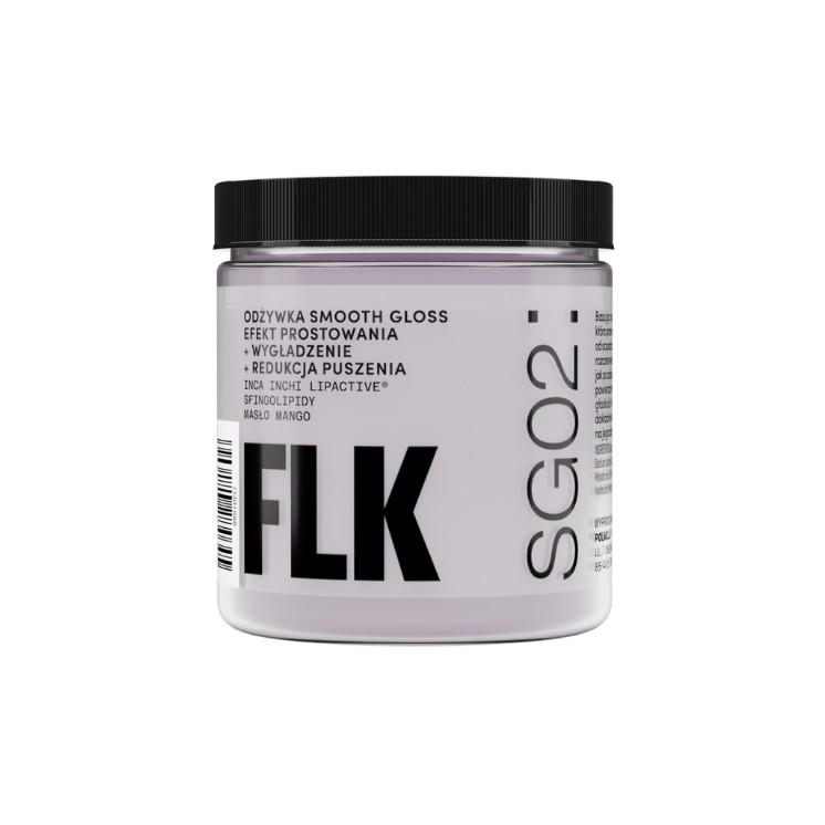 Après-shampoing FLK Smooth Gloss Effet lissant + Lissage + Réduction des frisottis 250 ml