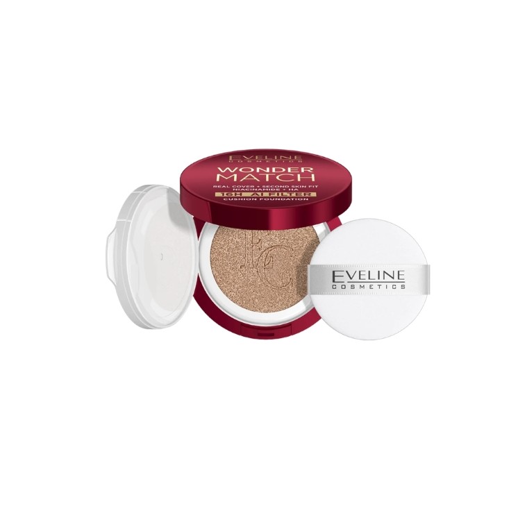Eveline Wonder Match kryjący Podkład cushion z niacynamidem /01N/ Ivory 15 g