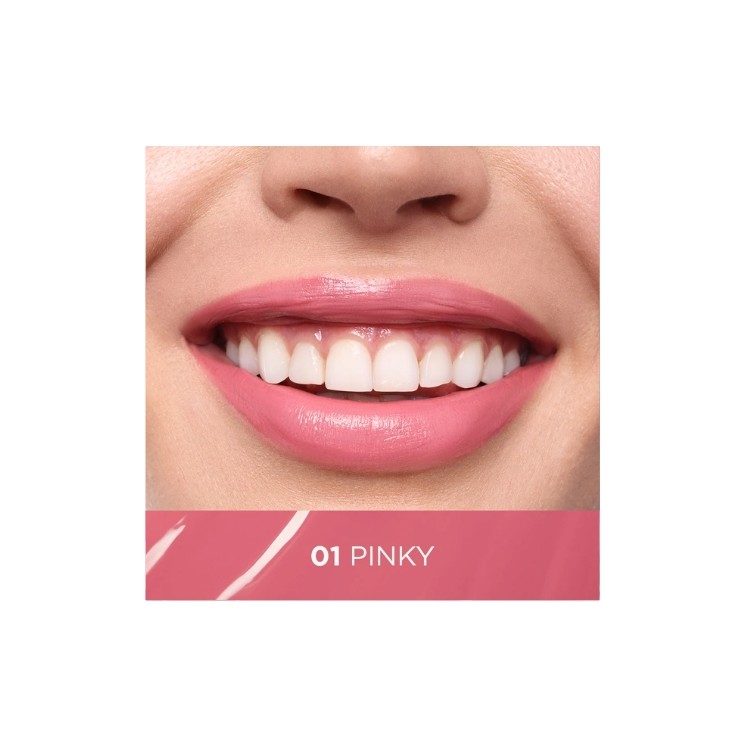 Rouge à lèvres liquide longue tenue Eveline VinyLove effet brillant /01/ Pinky 4 ml
