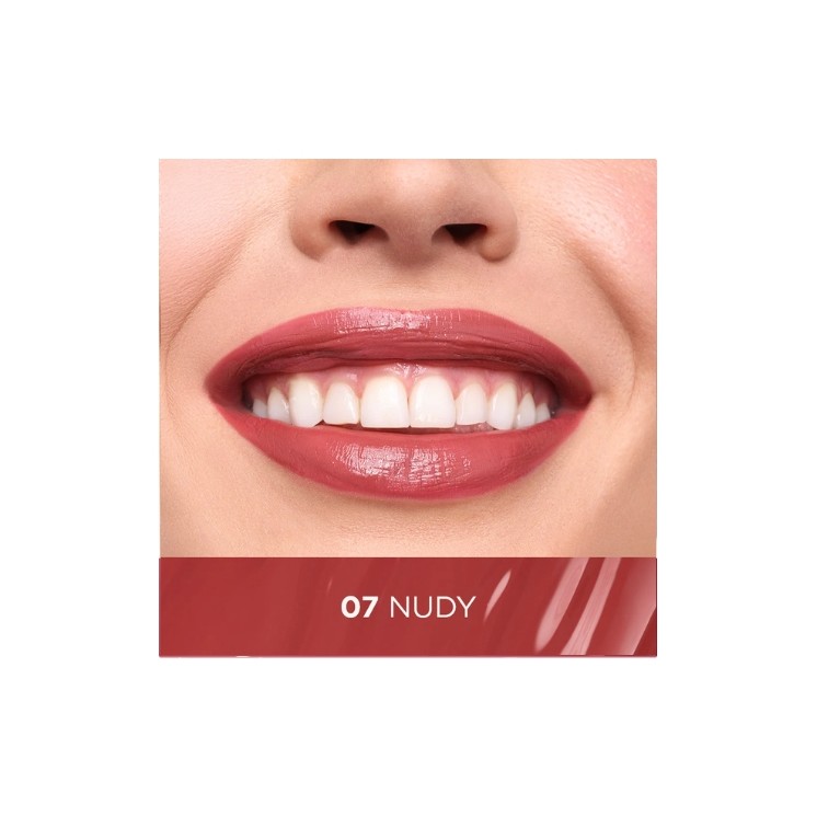 Rouge à lèvres liquide longue tenue Eveline VinyLove effet brillant /07/ Nudy 4 ml