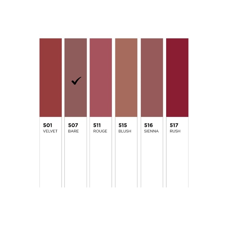 Rouge à lèvres Eveline Celebrity Lips au fini satiné crémeux /507/ Bare 1 pièce