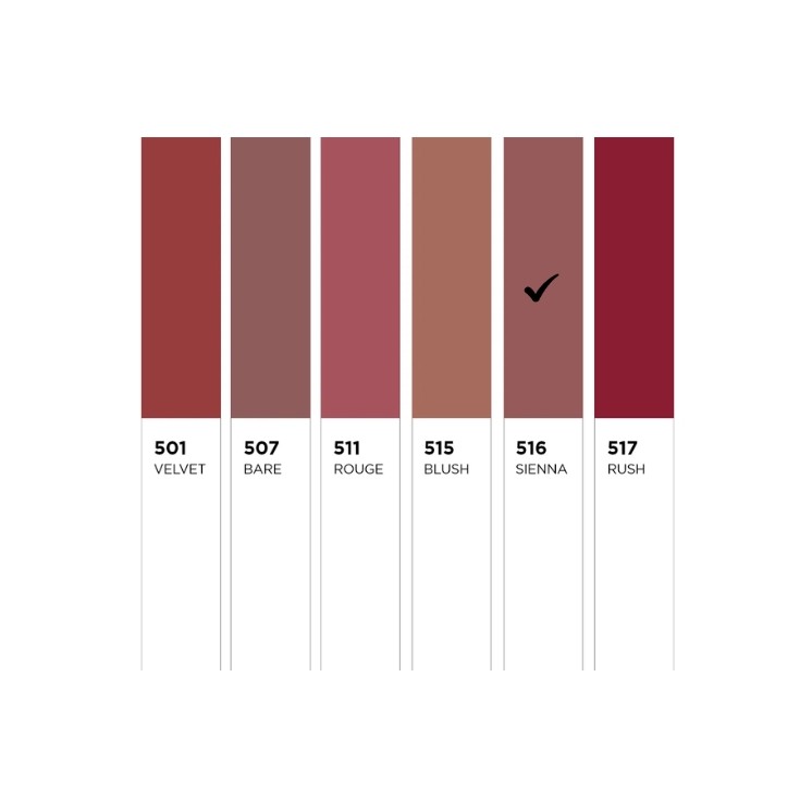 Rouge à lèvres Eveline Celebrity Lips au fini satiné crémeux /516/ Sienna (1 pièce)