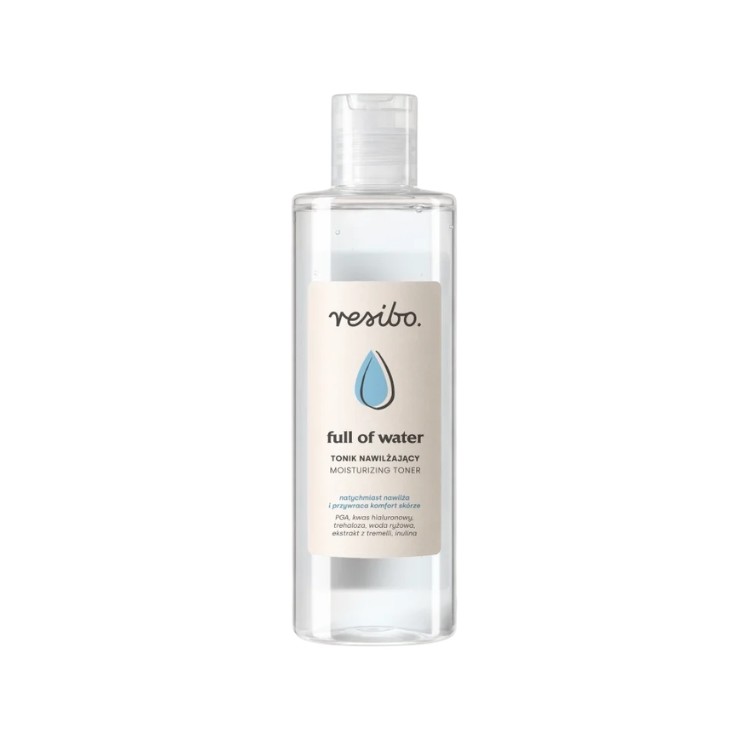 Lotion tonique hydratante pour le visage Resibo Full Of Water 160 ml