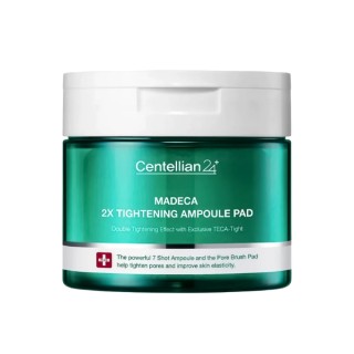 Centellian24 Madeca Double Tightening Ampoule Pad, disques visage imprégnés de sérum raffermissant, 60 unités