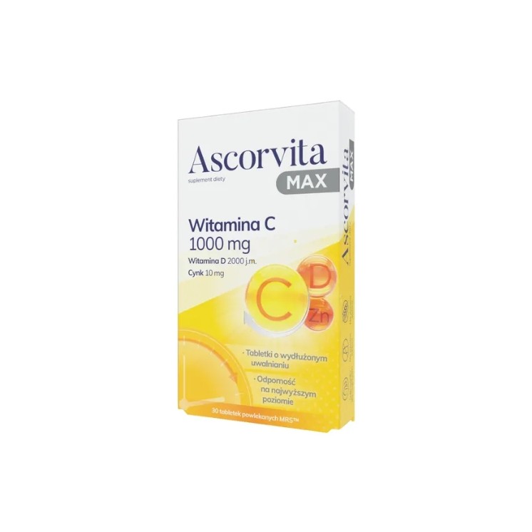 Ascorvita Max Vitamine C 1000 mg, 30 comprimés