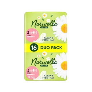 Serviettes hygiéniques Naturella Duo Pack Ultra Maxi , paquet de 16 pièces