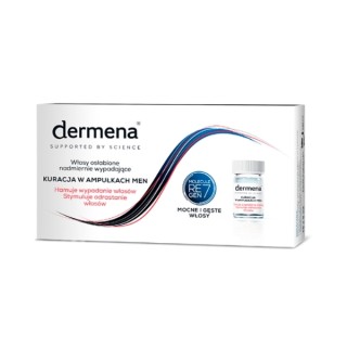 Soin capillaire Dermena Men , traitement anti-chute en ampoules de 15 x 5 ml