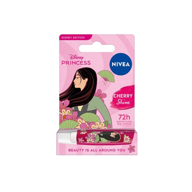 Rouge à lèvres protecteur Nivea Disney Princess Cherry Shine 4,8 ml