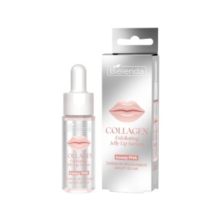 Masque pour les lèvres Bielenda Collagen Jelly, sérum exfoliant doux pour les lèvres, 10 ml