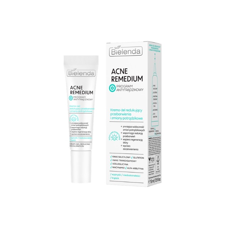 Bielenda Acne Remedium punktowy Kremo-żel redukujący przebarwienia i zmiany trądzikowe 15 ml