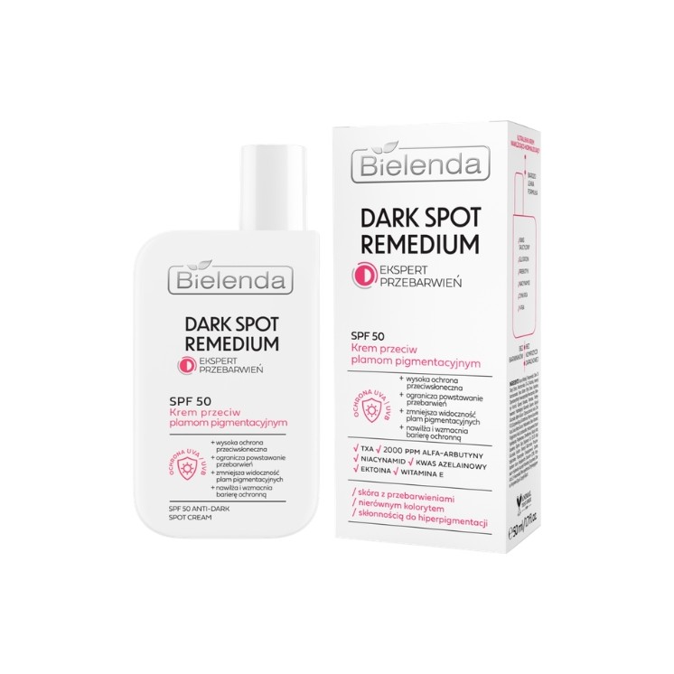 Crème visage Bielenda Dark Spot Remedium contre les taches pigmentaires SPF50 40 ml