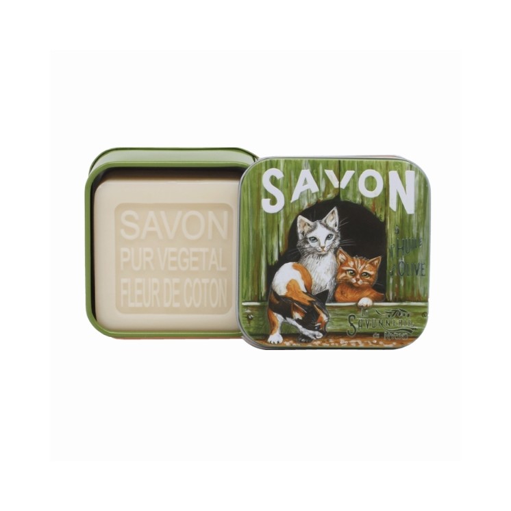 La Savonnerie de Nyons Savon parfumé en boîte Chats 100 g
