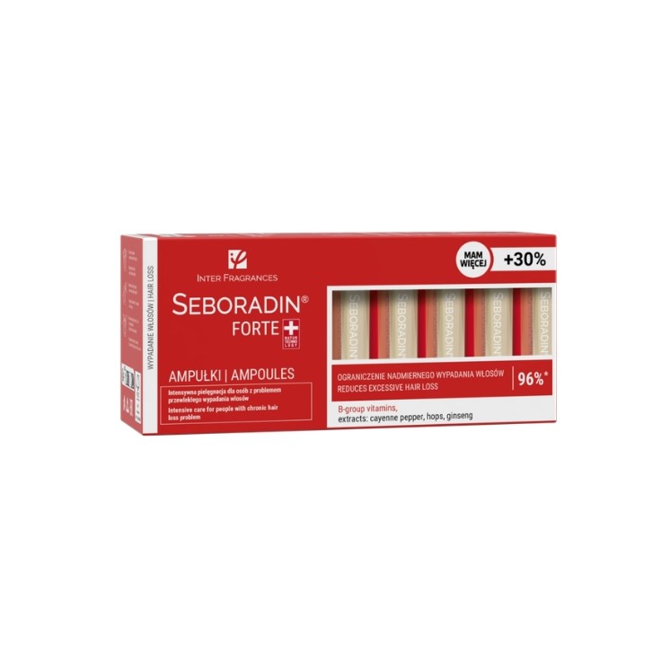 Ampoules Seboradin Forte Hair pour les personnes souffrant de chute de cheveux ego , 18 x 5 5 ml