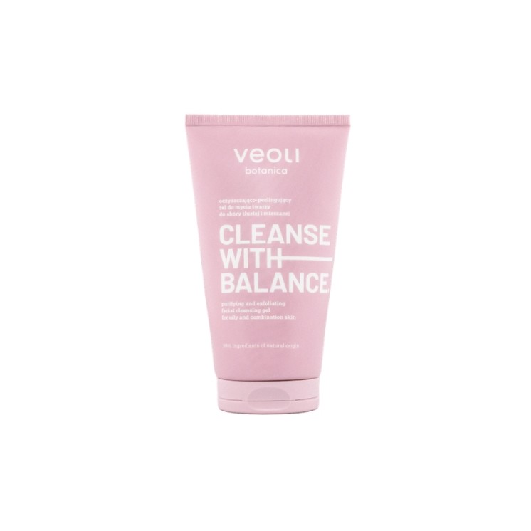 Veoli Botanica Cleanse With Balance Gel Nettoyant et Exfoliant Visage 150 ml