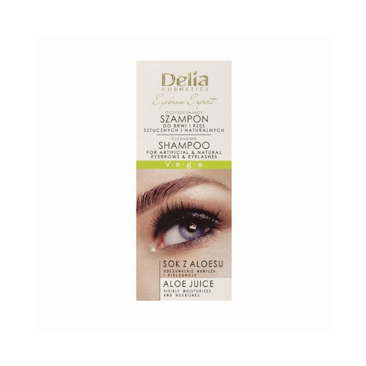 Shampoing nettoyant végétal Delia Eyebrow Expert pour sourcils et cils 50 ml