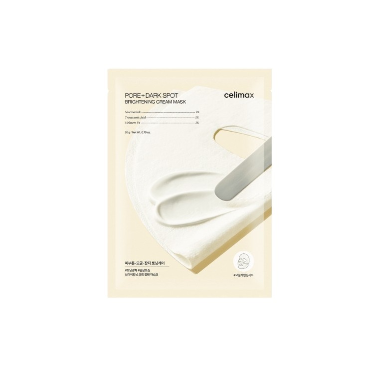 Celimax Pore+Dark Spot Brightening Cream Mask kremowa Maska do twarzy rozjaśniająca 20 g