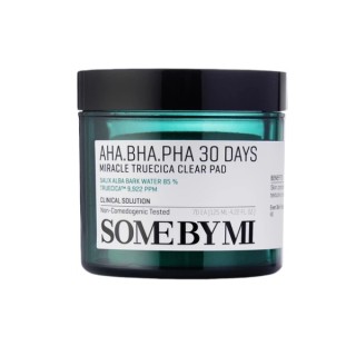 Disques exfoliants visage Some By Mi AHA BHA PHA 30 Days Miracle Truecica Clear Pad (70 unités)