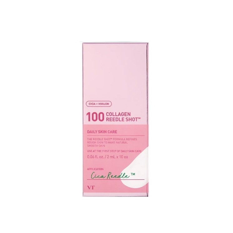 VT Cosmetics 100 Collagen Reedle Shot Zestaw wygładzających ampułek do twarzy 10 x 2 ml