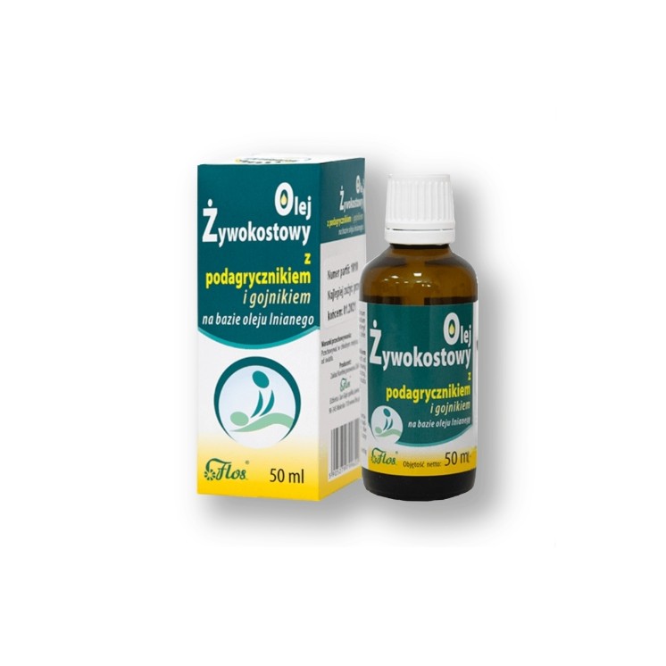 Flos Olej żywokostowy z podagrycznikiem i gojnikiem  50 ml